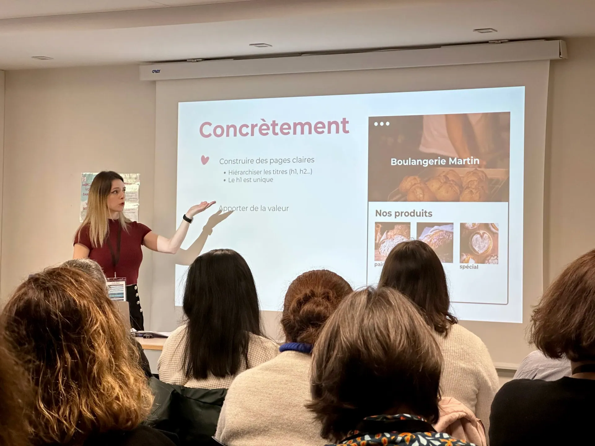 Atelier sur les sites internet animé par Samantha Blandin